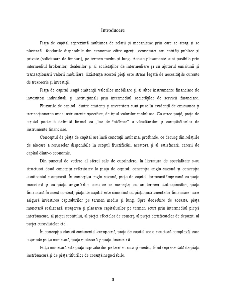 Piata de Capital in Romania PDF
