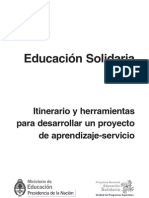 Itinerario y herramientas para desarrollar un proyecto de aprendizaje-servicio