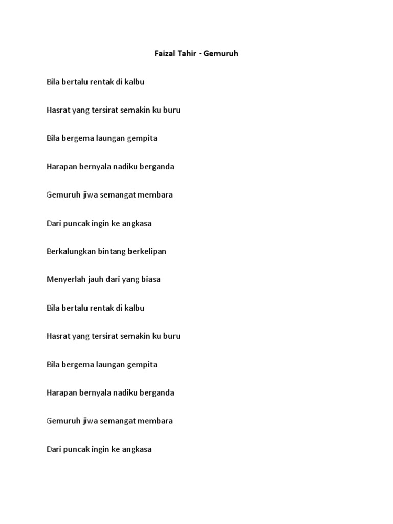 Lirik Lagu Pdf Rekreasi