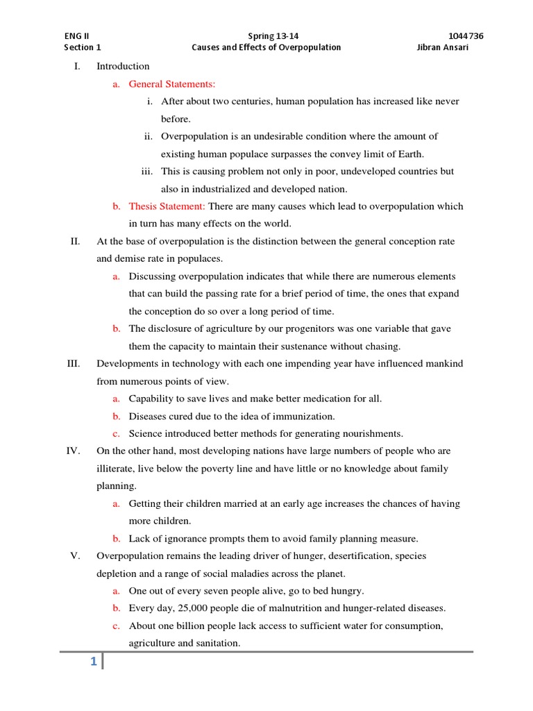 Population control essay image
