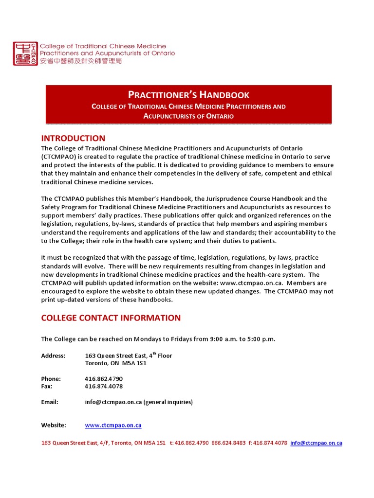 CTCMPAO Practitioners Handbook-1 | Download Free PDF | Physician ...