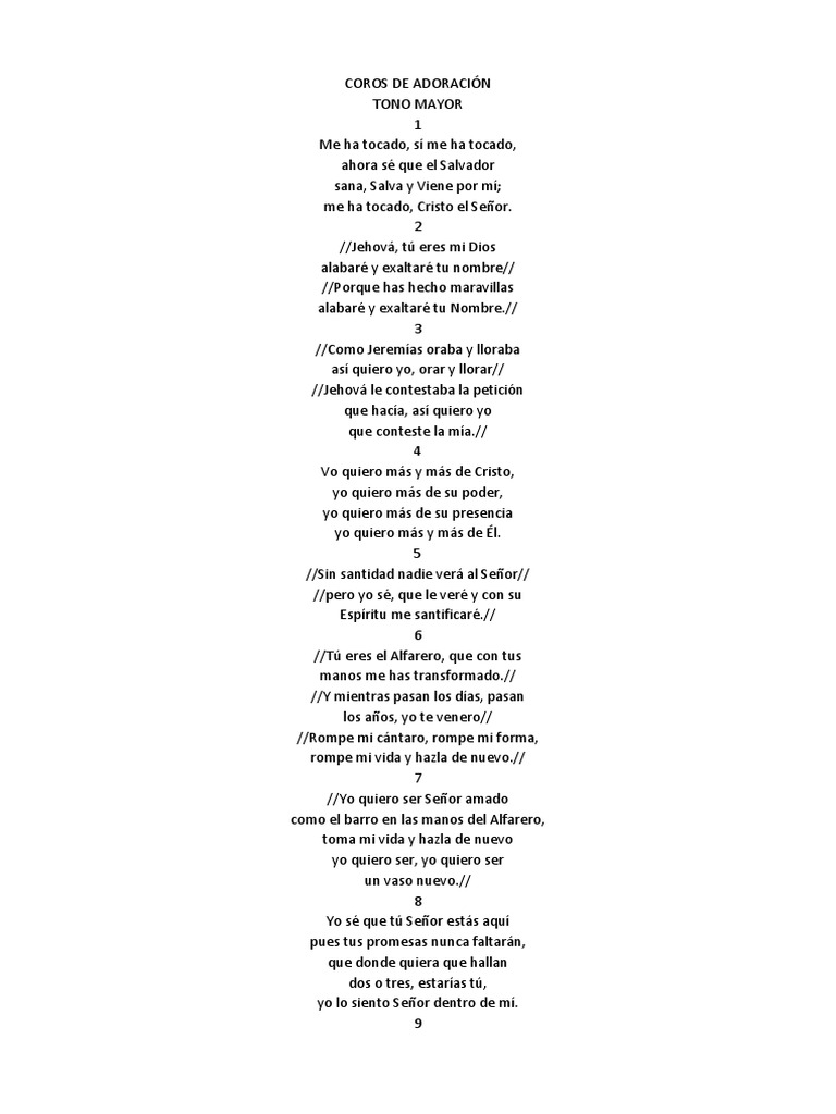 Alabanzas De Adoracion A Dios Con Letra