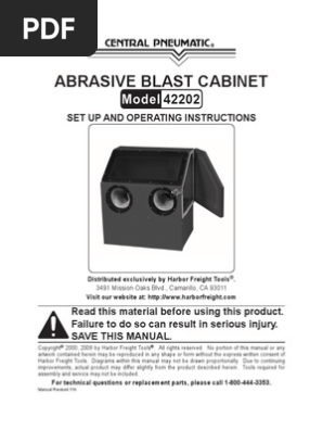 Sand Blasting Cabinet Manual