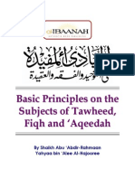 Basic Principles On The Subjects of Tawheed, Fiqh and Aqeedah (SH Yahyaa Al-Hajooree)