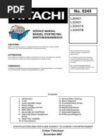 Hitachi L26A01 & L32A01 LCD TV SM - No - 0245E Servicemanual