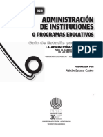 GE0323 Administración de Instituciones o Programas Educativos - 2008 - Educación PDF