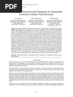 Identifying Dimensions and Components of a Sustainable University at Islamic Azad University