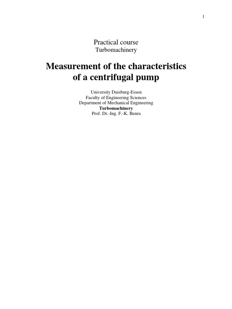 Centrifugal Pump | PDF | Pump | Hydraulics