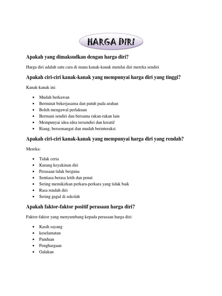 Harga Diri