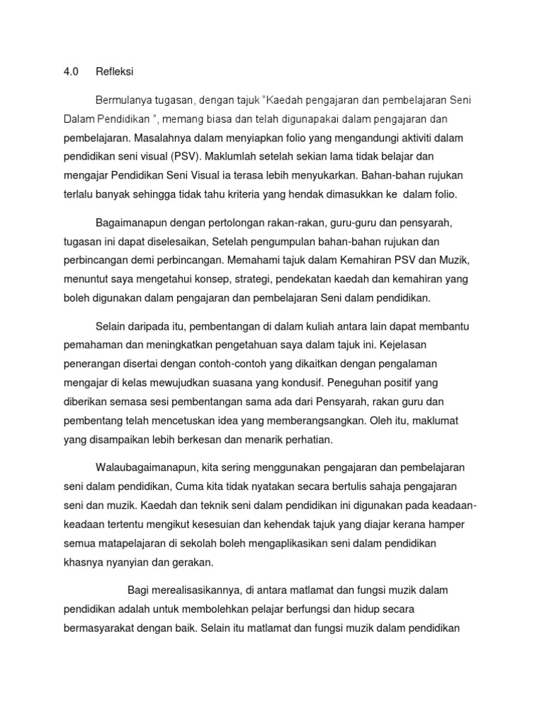 Refleksi Pengalaman Dalam Bilik Darjah