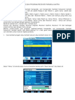 Setting Program TV Receiver Matrix