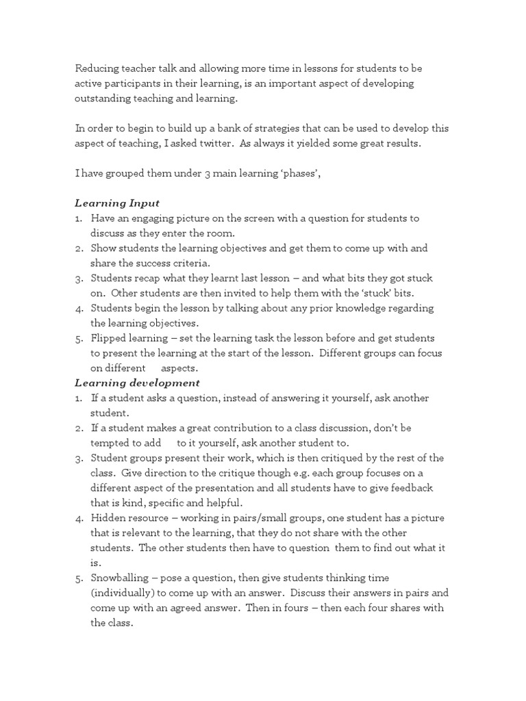 Engaging Students in Active Learning | PDF | Educational Psychology ...