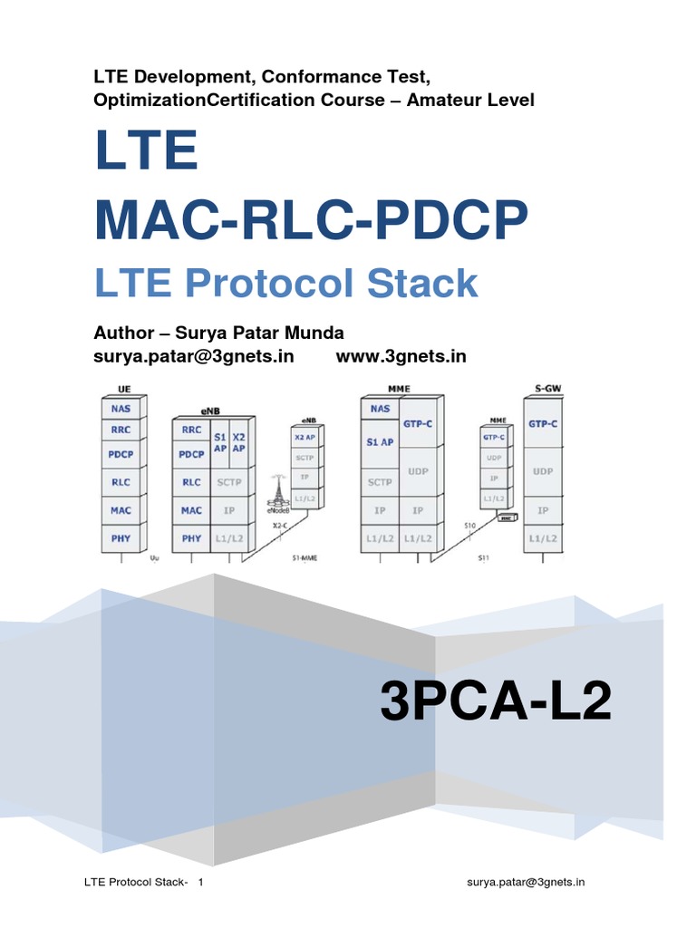 Lte Protocol Stack Mac RLC PDCP | PDF