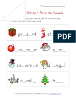 Christmas Missing Vowels PDF