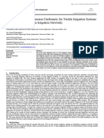 Field Evaluation of Emission Uniformity For Trickle Irrigation Systems (Case Study: Sattarkhan Irrigation Network)