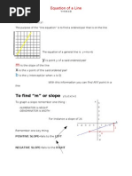 The Line Equation