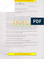 Gate Mathematics Paper Year 2007 - by PDF