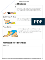 Herniated Disc Exercises and Stretches