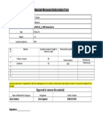 Materials Movement Authorization Form: Outdoor Jumpers 06 Feeder Jumpers Warehouse Duplexers 02 DBC Warehouse