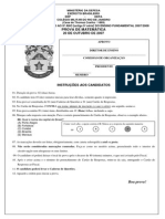 Concurso Colégio Militar Rio Matemática