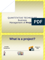 Quantitative Techniques Business Management of Projects