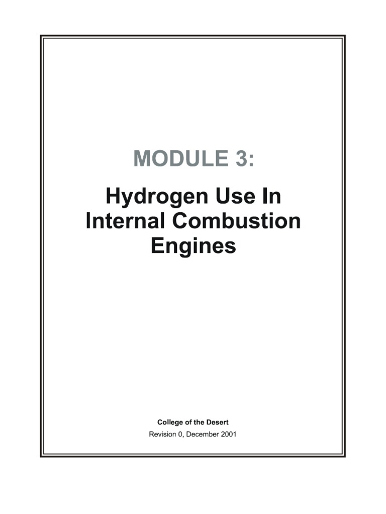 Hydrogen Fuel Cell Engines | PDF | Internal Combustion Engine | Combustion