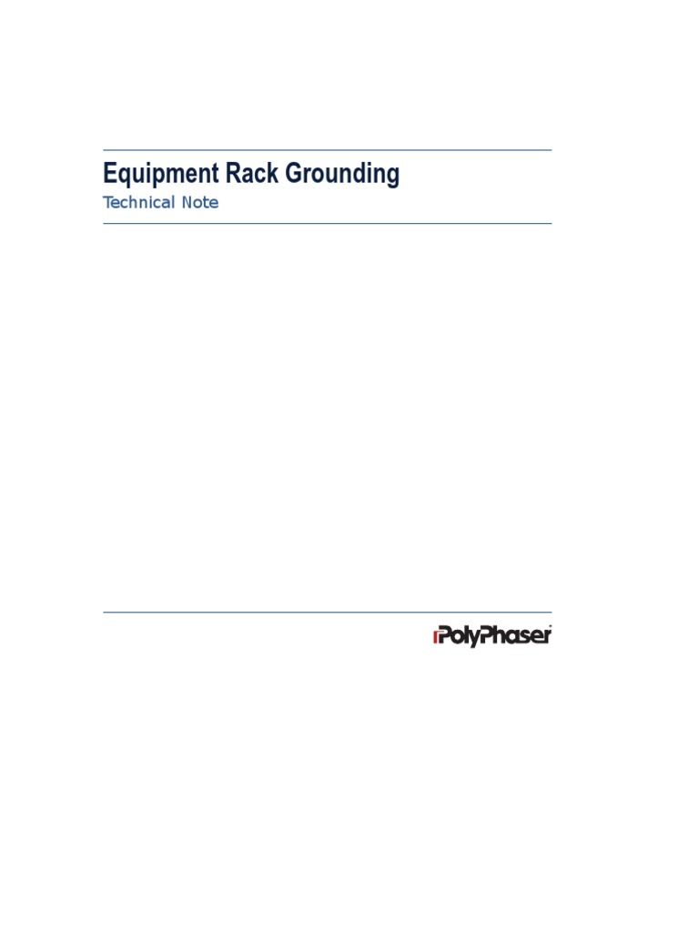 Equipment Rack Grounding PDF Inductance Series And Parallel Circuits