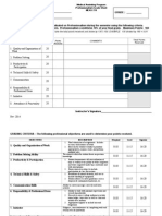 Meas 219 Professionalism Grade Sheet