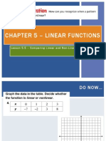 Lesson 5.5 - Linear & Non-Linear Functions