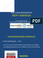 Controversias en Paro Cardiorespiratorio Aesp Asistolia.