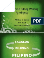 Ang Filipino Bilang Wikang Pambansa