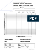 Forney ISD Money Collection Form