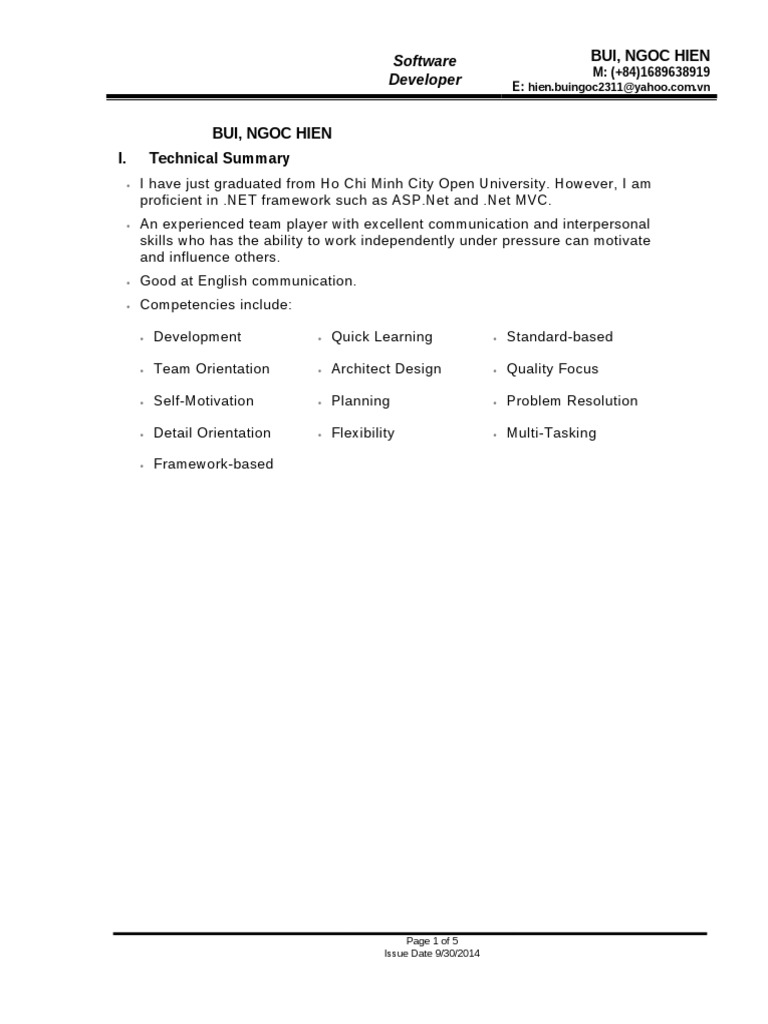 Aspiring .NET Developer Profile | PDF | Entity Framework | Microsoft ...