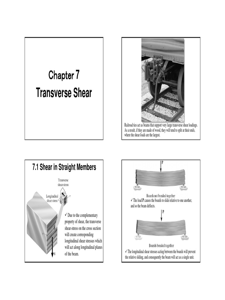 Mechanics of Material - Transverse Shear | PDF | Shear Stress | Beam ...
