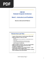 CSE 820 Graduate Computer Architecture Week 5 - Instruction Level Parallelism