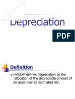 Depreciation of asset