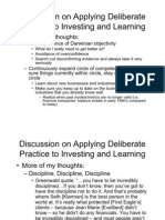 Deliberate Practice and Investing - Discussion On Investing Section - March 2009