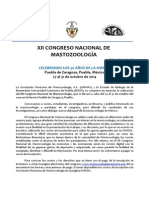 XII Congreso Nacional de Mastozoologia PDF