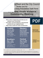 San Jose, Town Hall Flyer Gang-Youth Violence Mtg