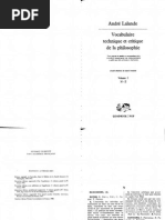 André Lalande.) Vocabulaire Technique Et Critique | PDF