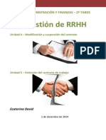 RRHH - Contrato de trabajo - Modificación, extinción 