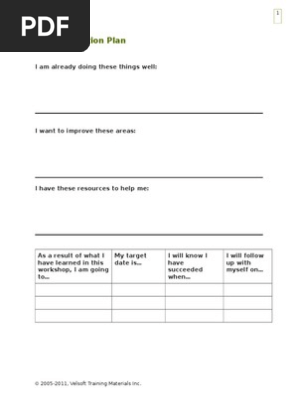 Personal Action Plan