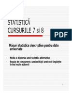 Cursurile 7 Si 8 Statistica PDF