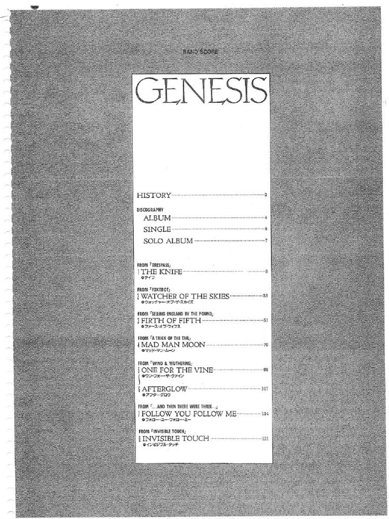 Compilation (Full Band Score) - Genesis | PDF