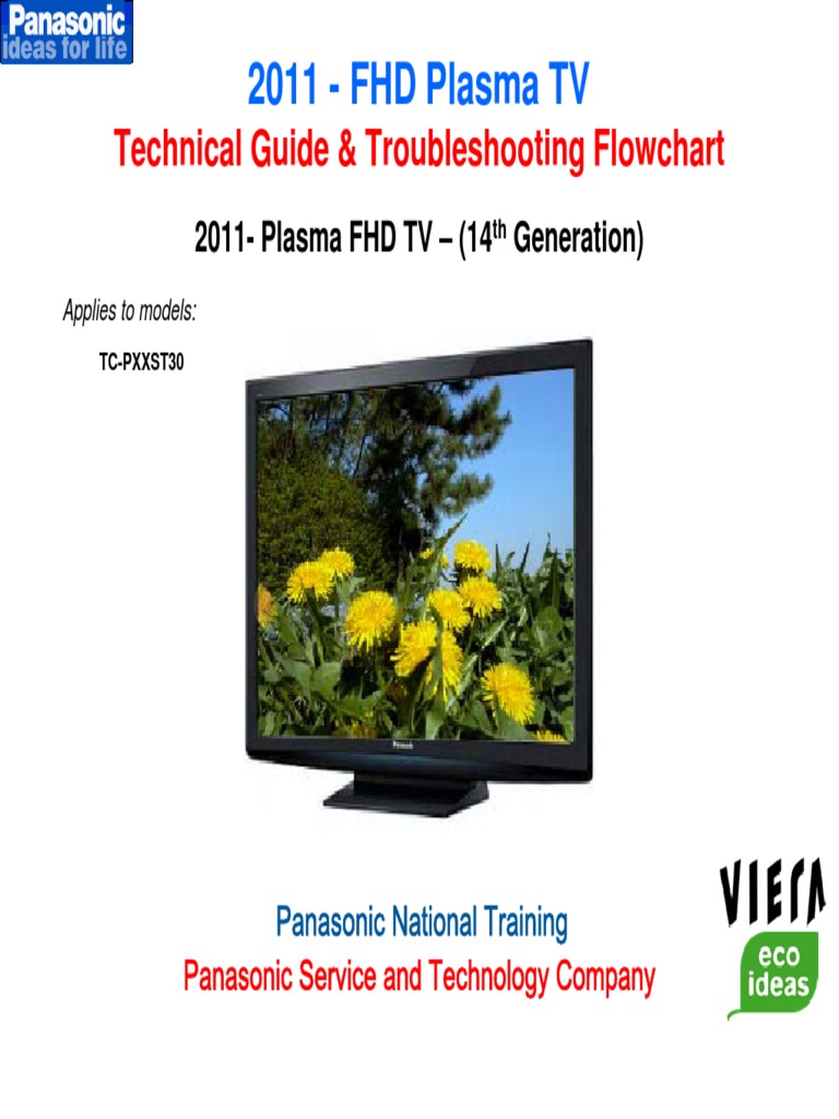 2011 Panasonic FHD Plasma TV Technical Guide | Power Supply | Hdmi