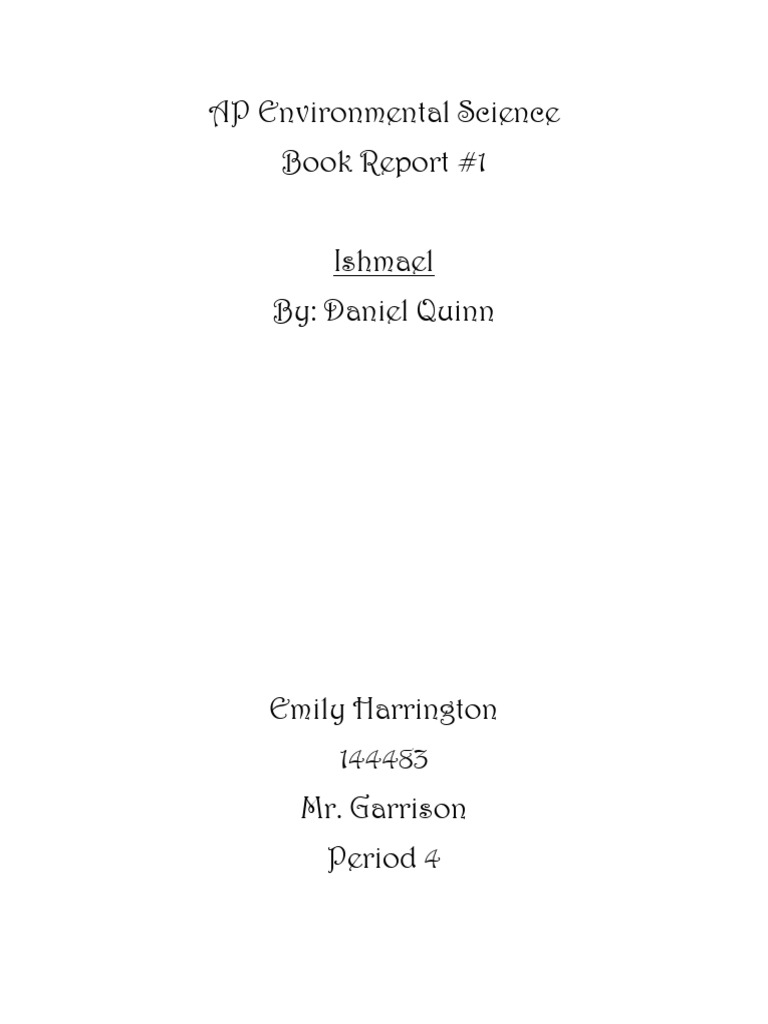 Ishmael: Takers vs. Leavers Summary | PDF | Religion And Belief