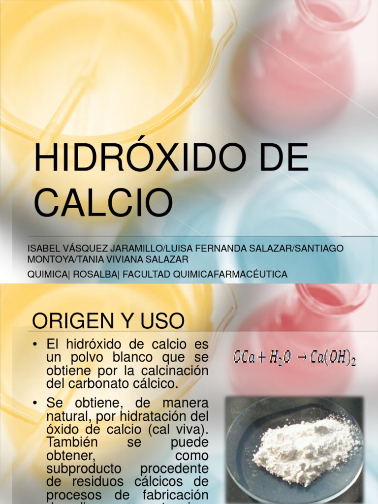 Hidróxido de Calcio Enlace químico Moléculas