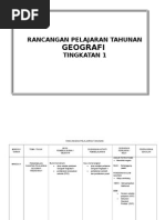 Rancangan Pelajaran Tahunan RPT Geografi Tingkatan 1