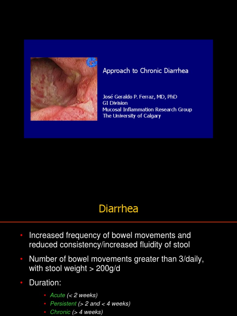 Approach To Chronic Diarrhea PDF Crohn's Disease Diarrhea