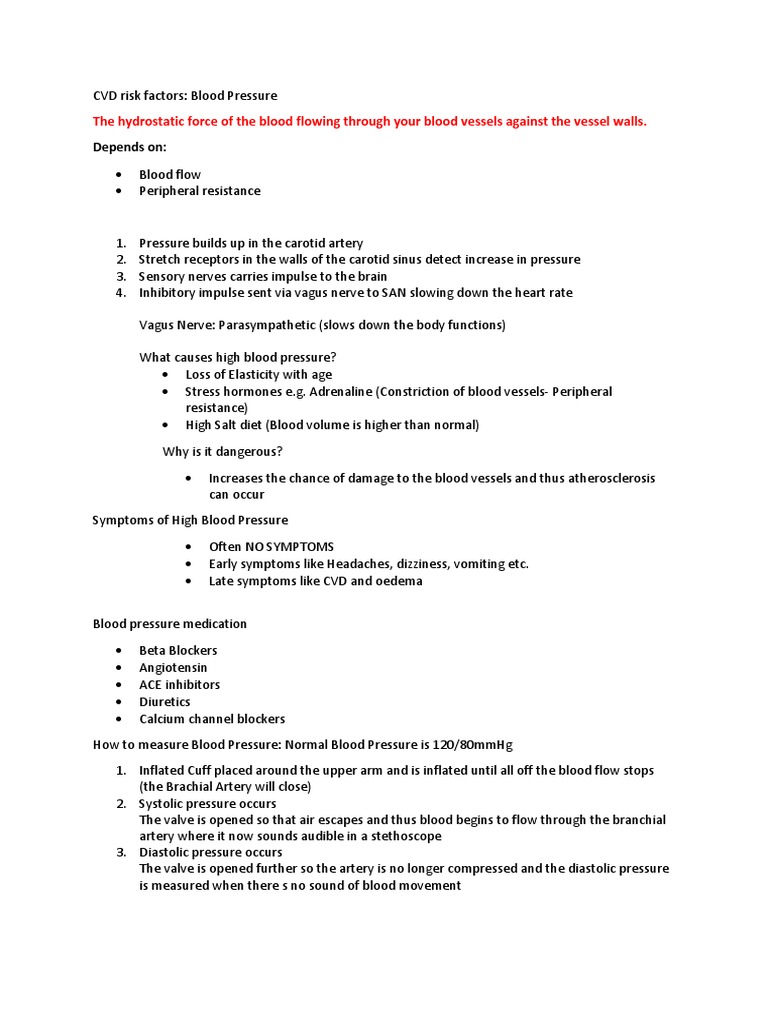 CVD Risk Factors | PDF | Wellness